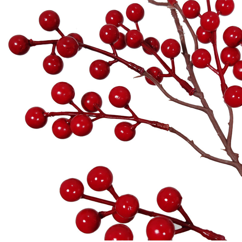 6.3 ft Artificial Red Berry Garlands for Xmas Indoor Outdoor Decor