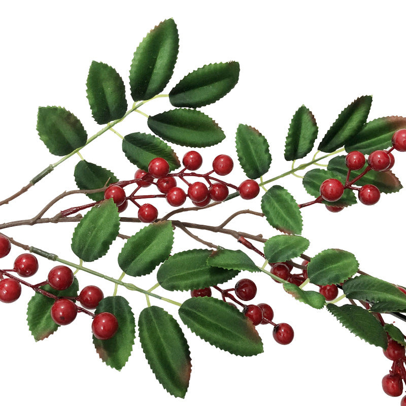 Artificial Hanging Plants with Red Berries for Christmas Decor