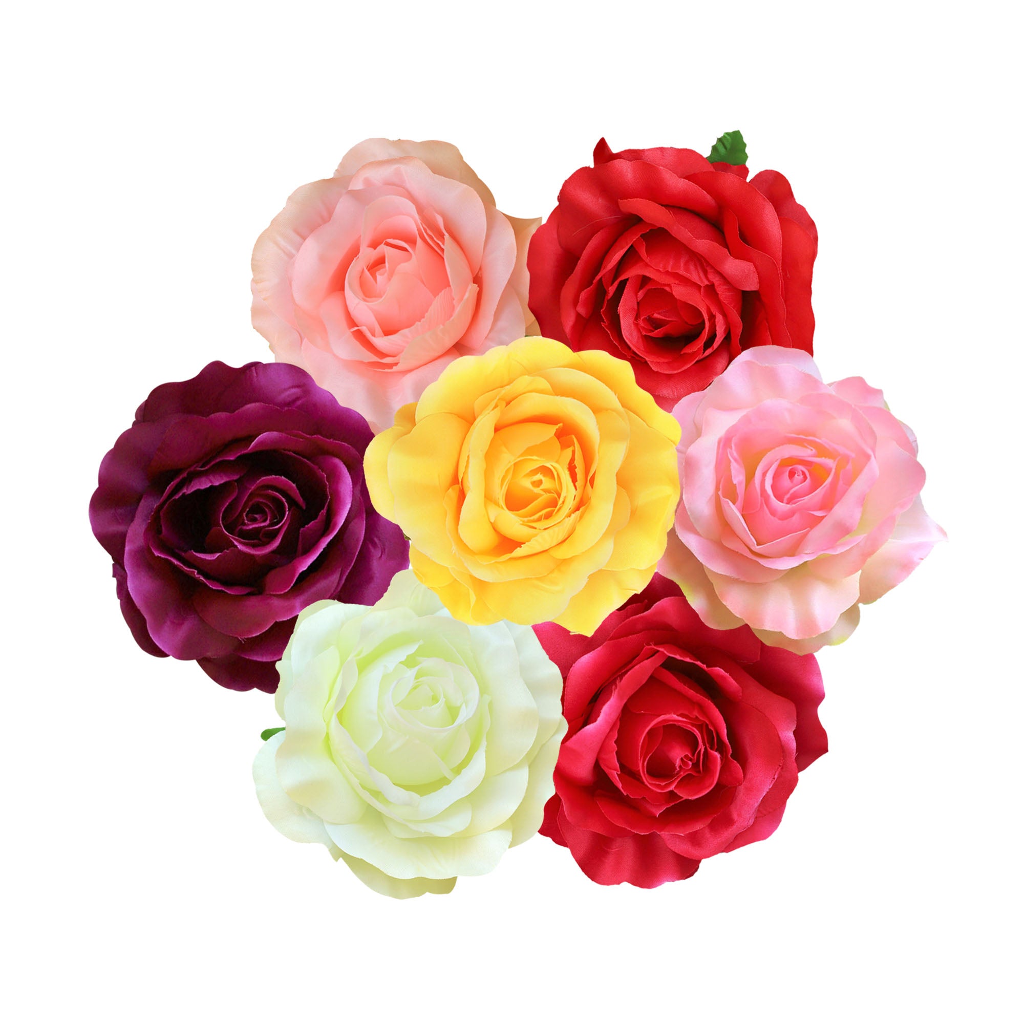 Extra Large Fake Silk Rose Heads 5 inches