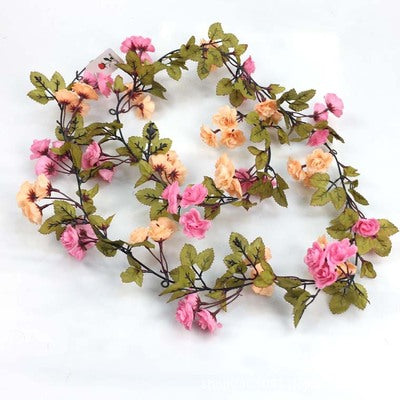 Flower Vines with Leaves for Home Border Decor Wedding Arch Arrangement