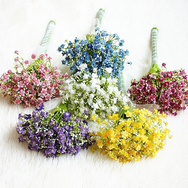 Babys Breath Bouquet Faux Gypsophila Flowers - VANRINA