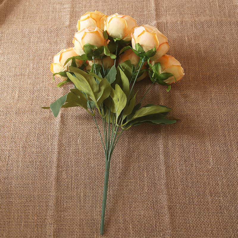 Artificial Flowers Bundle Silk Roses Bunch