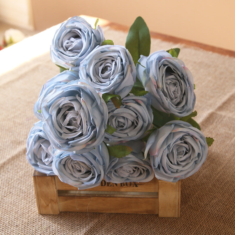 Artificial Flowers Bundle Silk Roses Bunch