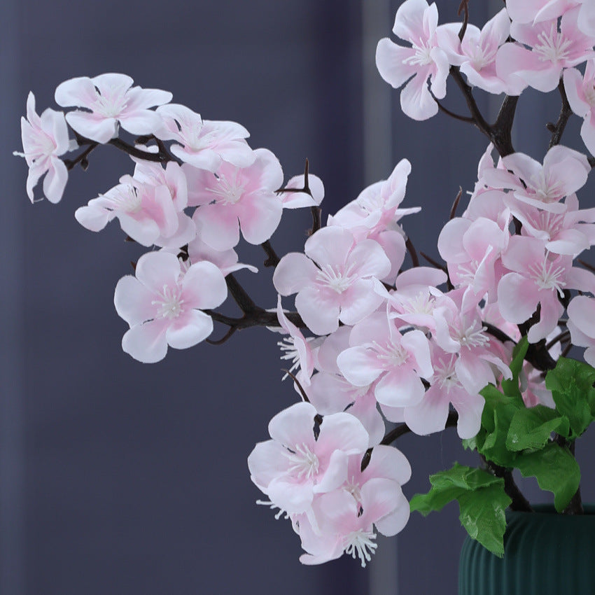 Artificial Pink Cherry Bloom Branch 18"