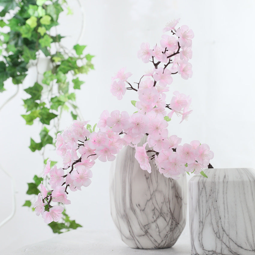Artificial Pink Cherry Bloom Branch 18"