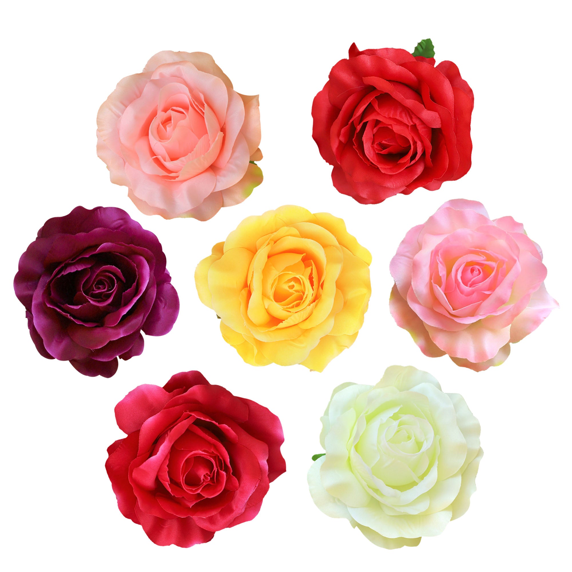 Extra Large Fake Silk Rose Heads 5 inches