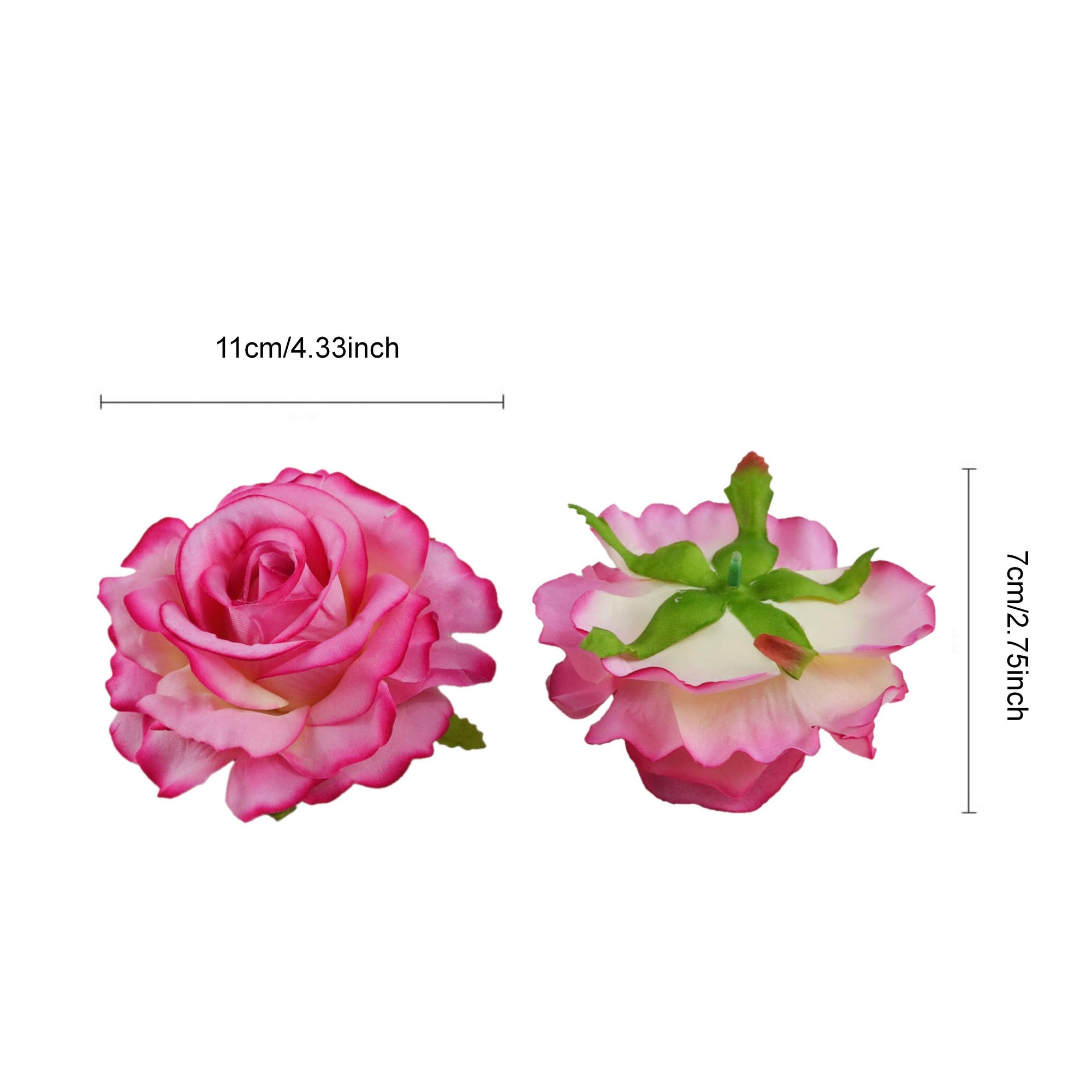 Big Rose Heads Artificial Silk Flowers