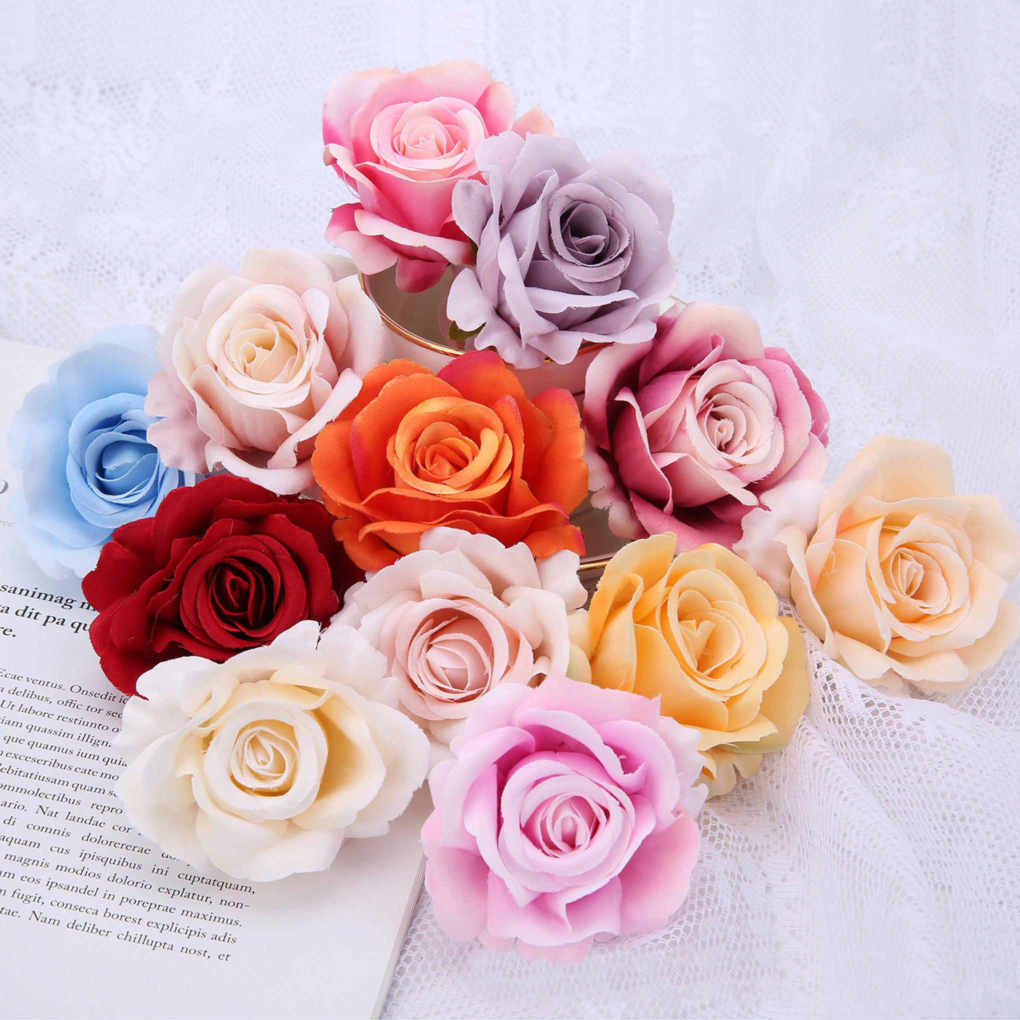 Artificial Small Roses Bulk Silk Flowers - VANRINA