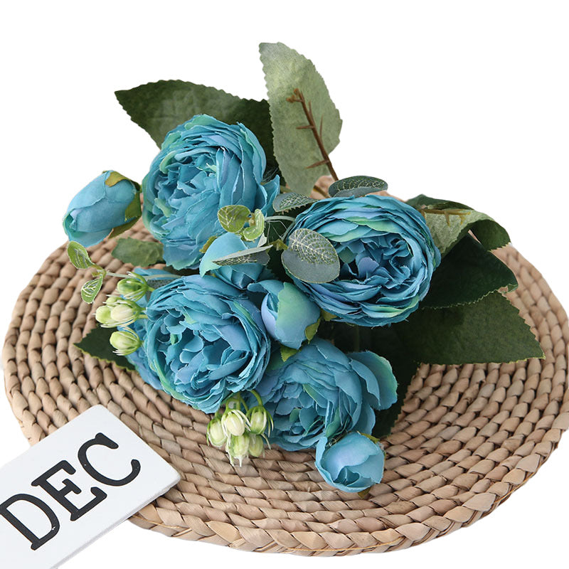 blue peony flowers