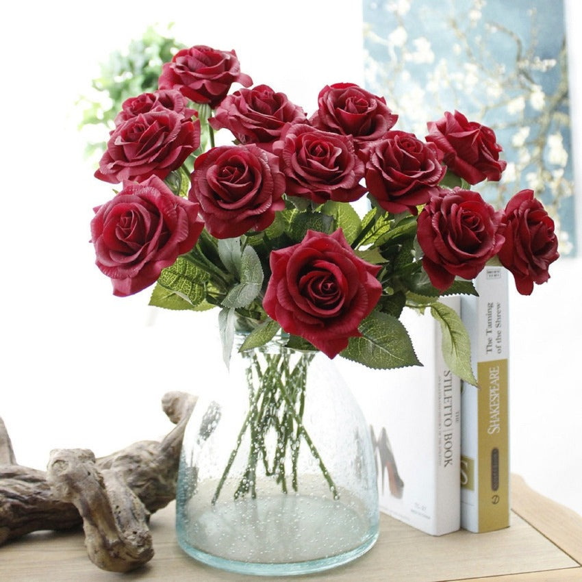 Whosale Real Touch Rose Flowers for Wedding Arrangement