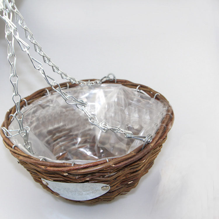 Fake Flower Vines with Hanging Basket Planter