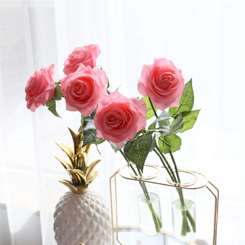 Realistic Fake Flowers Silk Latex Real Touch Roses