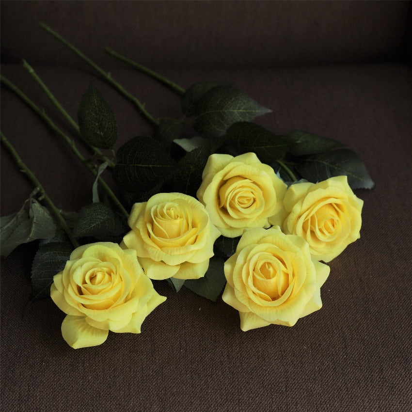 Realistic Fake Flowers Silk Latex Real Touch Roses
