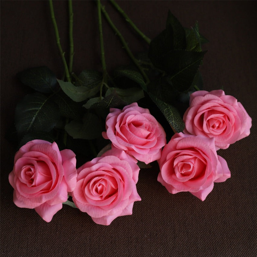 Realistic Fake Flowers Silk Latex Real Touch Roses