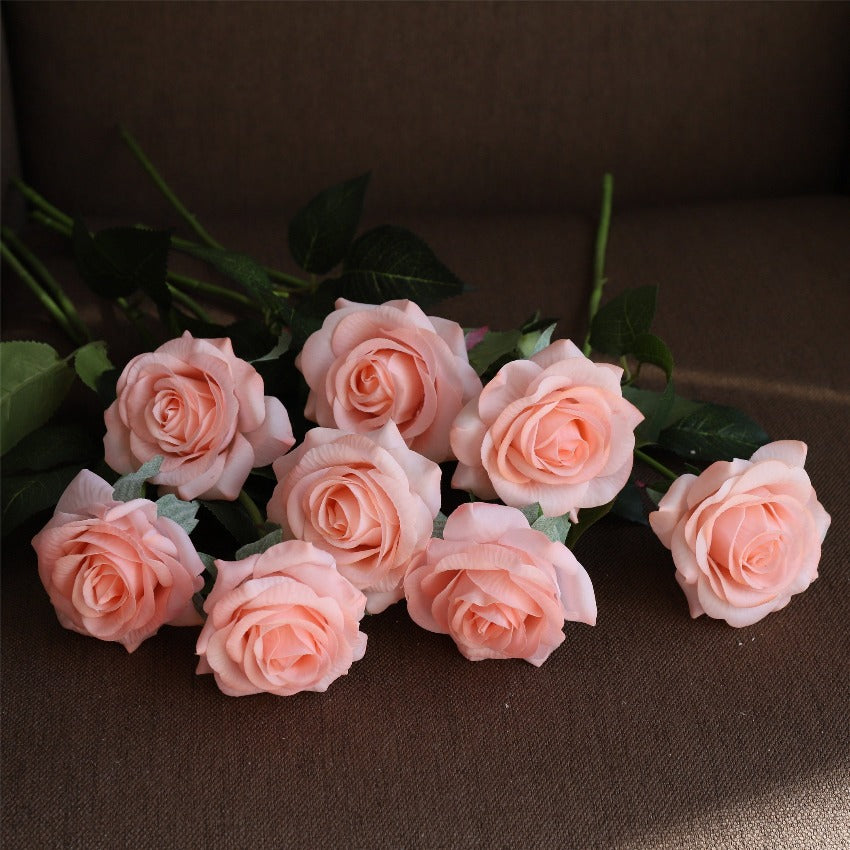 Realistic Fake Flowers Silk Latex Real Touch Roses