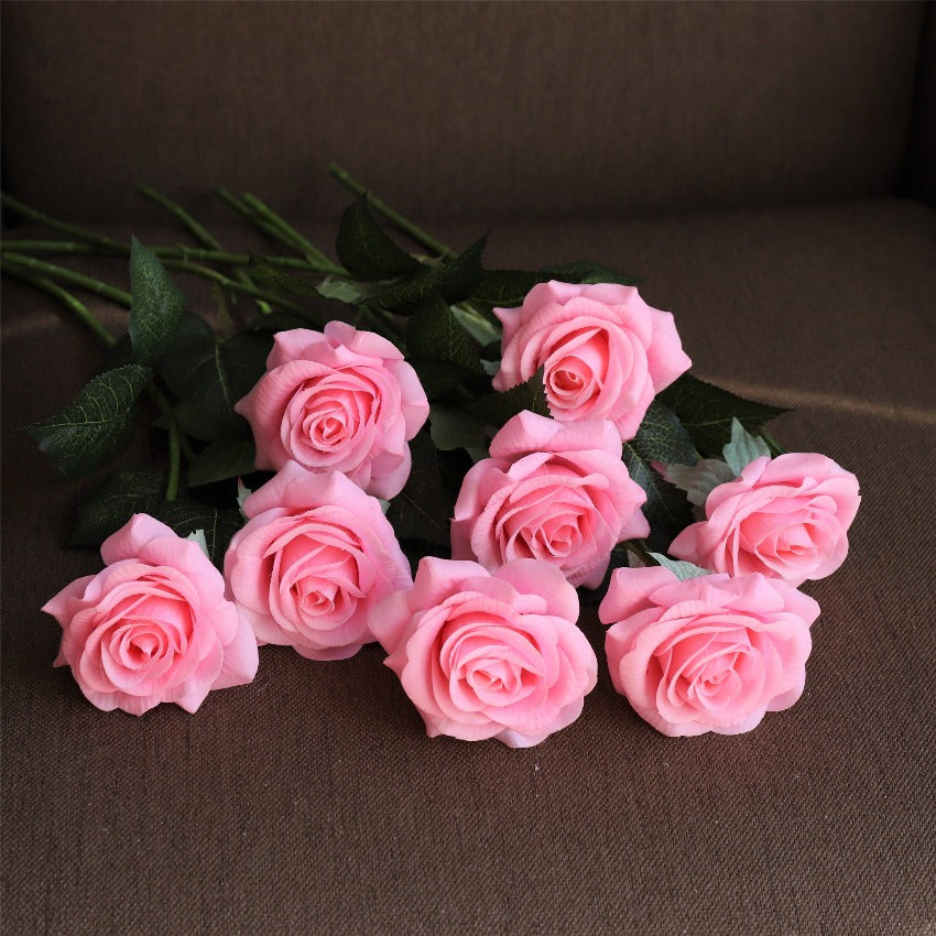 Realistic Fake Flowers Silk Latex Real Touch Roses