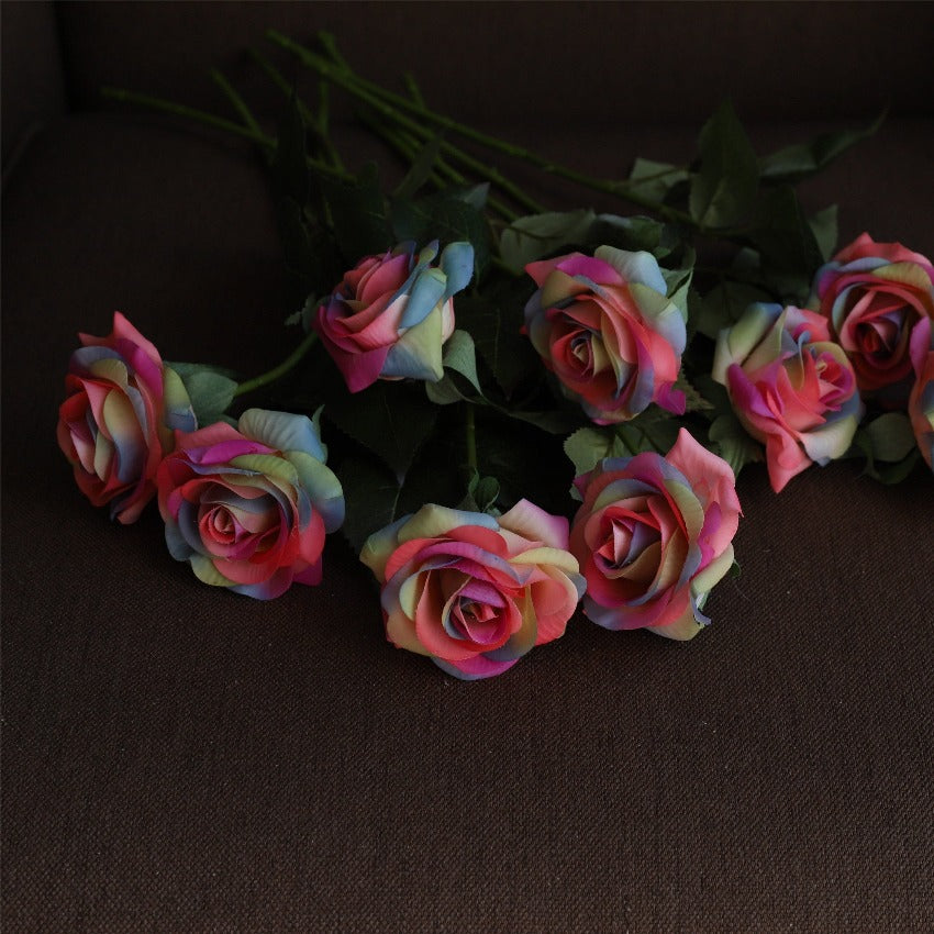 Realistic Fake Flowers Silk Latex Real Touch Roses