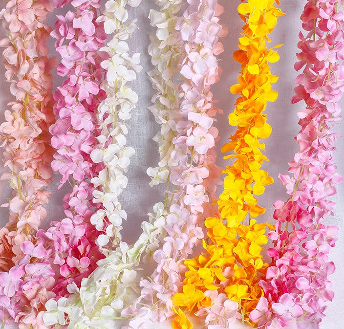 Artificial Wisteria Garland White, Pink, Purple, Red 10pcs