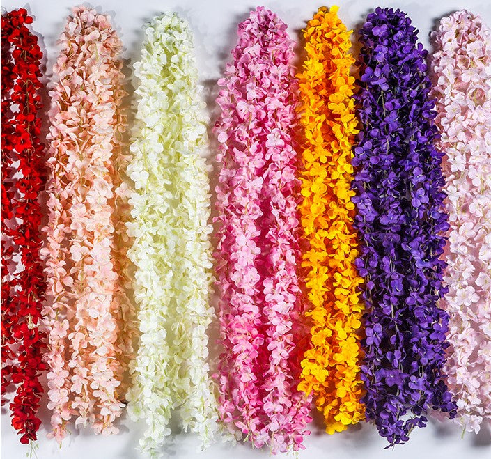 Artificial Wisteria Garland White, Pink, Purple, Red 10pcs