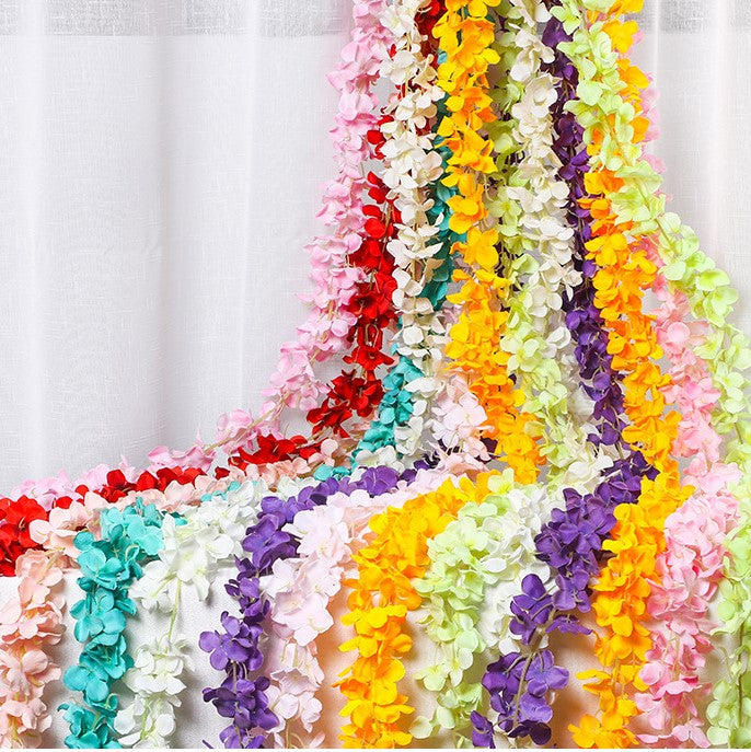 Artificial Wisteria Garland White, Pink, Purple, Red 10pcs