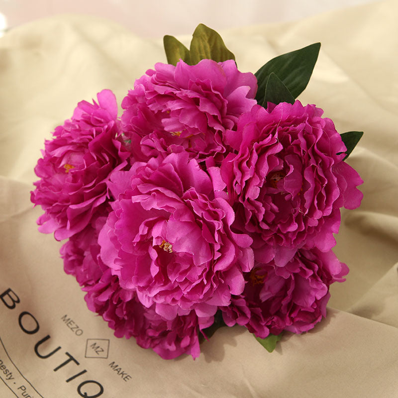 Artificial Peony Flower Bunch Fake Wedding Flowers