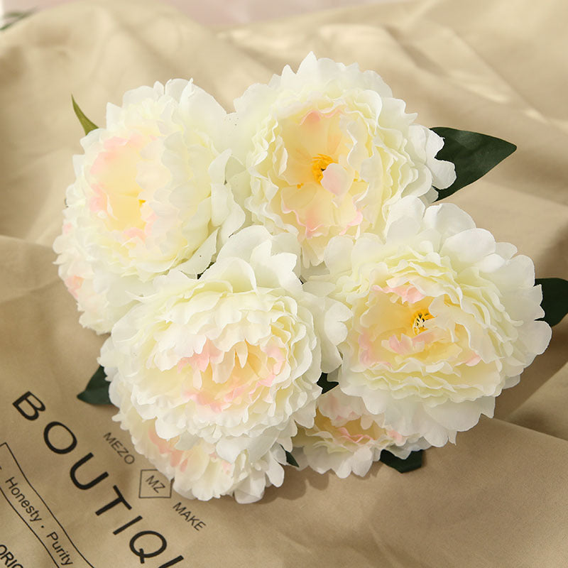 Artificial Peony Flower Bunch Fake Wedding Flowers