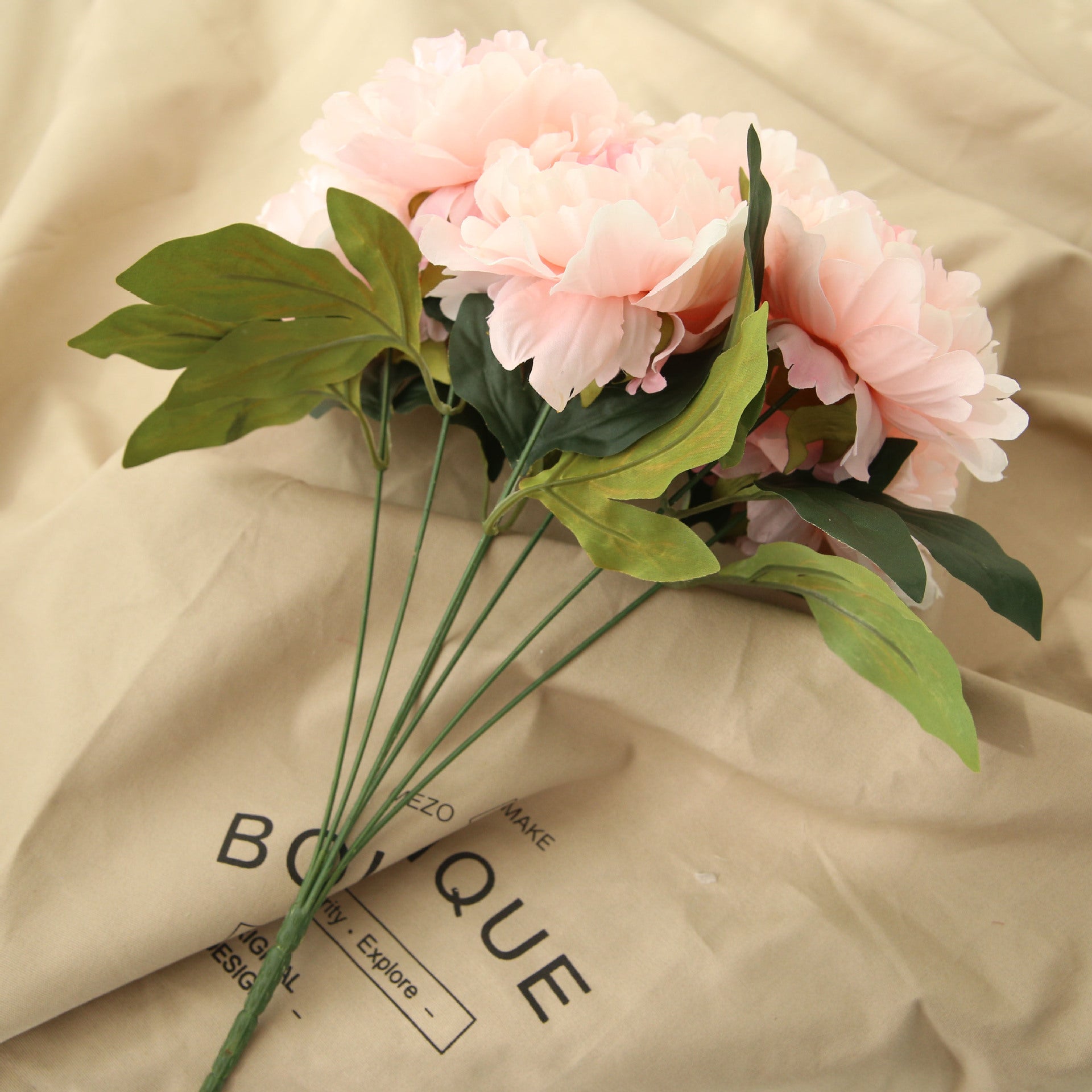 Artificial Peony Flower Bunch Fake Wedding Flowers