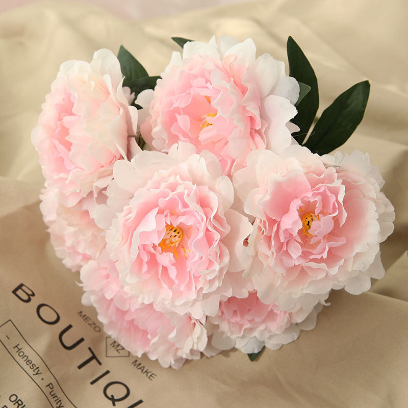 Artificial Peony Flower Bunch Fake Wedding Flowers