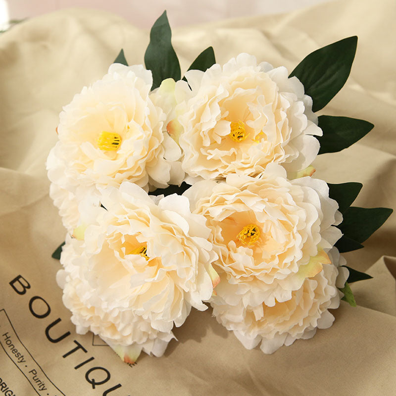 Artificial Peony Flower Bunch Fake Wedding Flowers