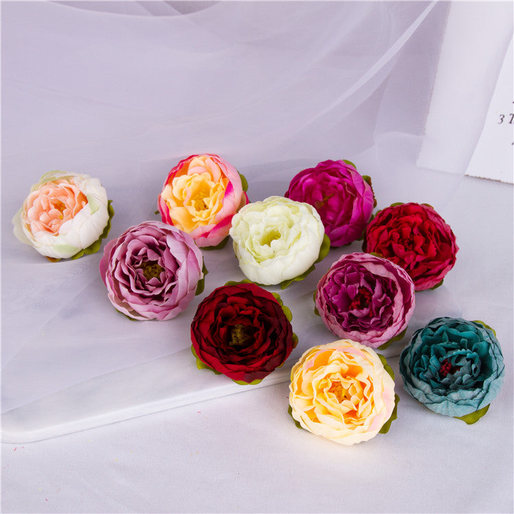 Small Silk Peony Flowers Peony Heads for Wedding Party
