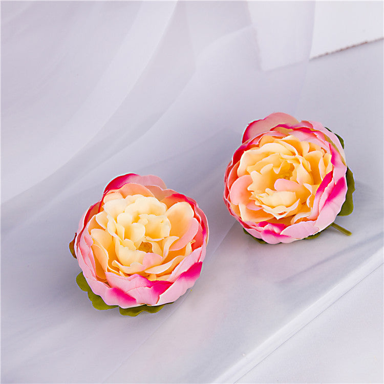Small Silk Peony Flowers Peony Heads for Wedding Party