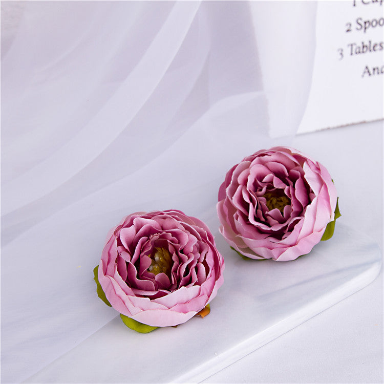 Small Silk Peony Flowers Peony Heads for Wedding Party