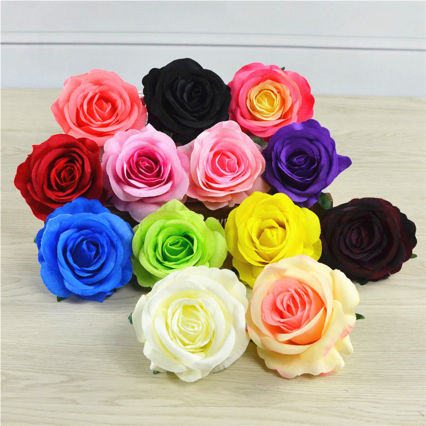 Silk Flowers Wholesale Roses Heads 3 inch 100pcs