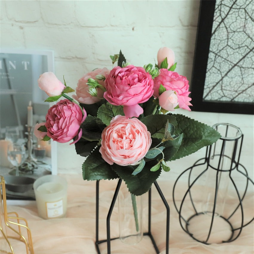 pink peony flower arrangement