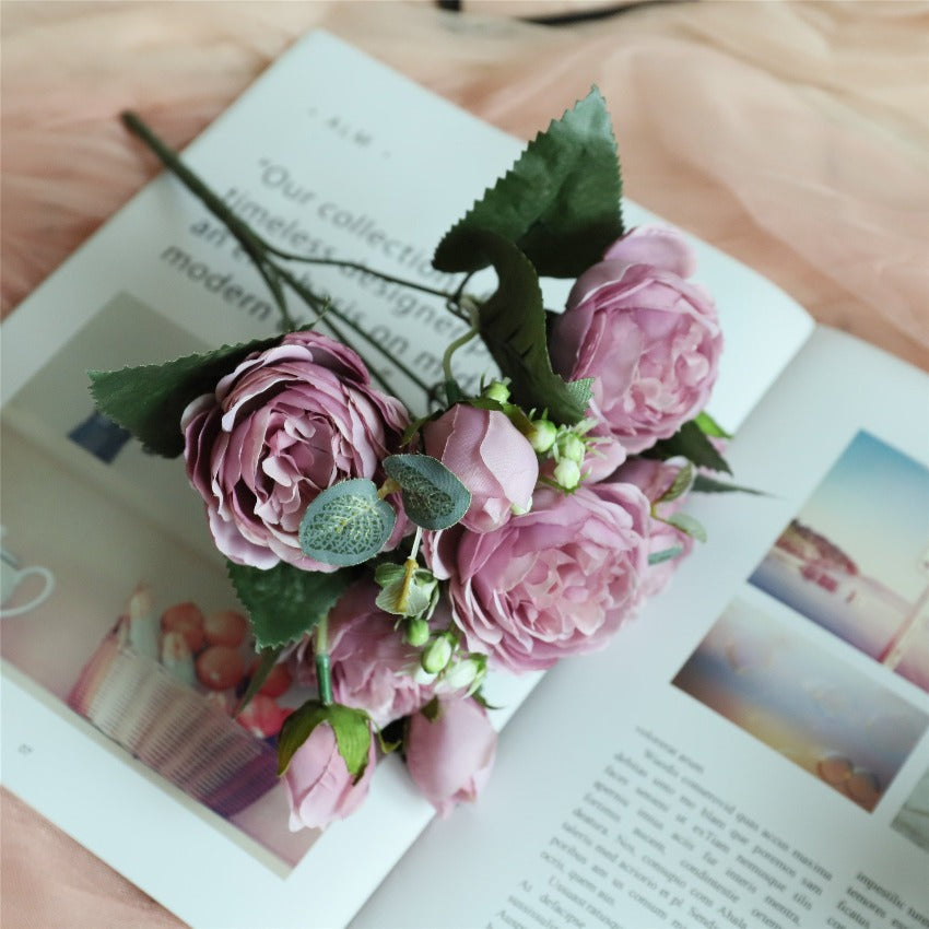 mauve peony flowers