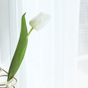 real touch tulips in white
