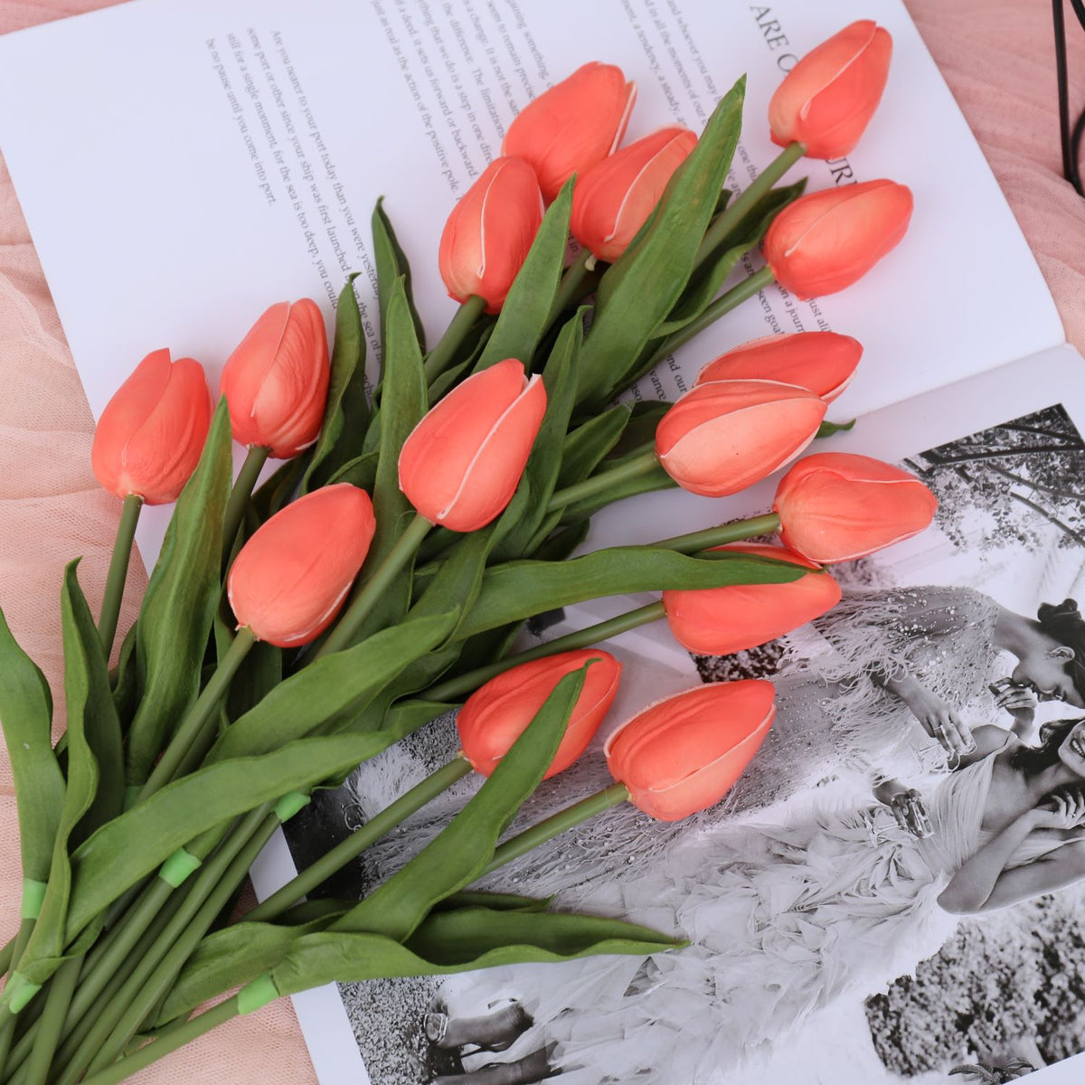 coral wedding flowers