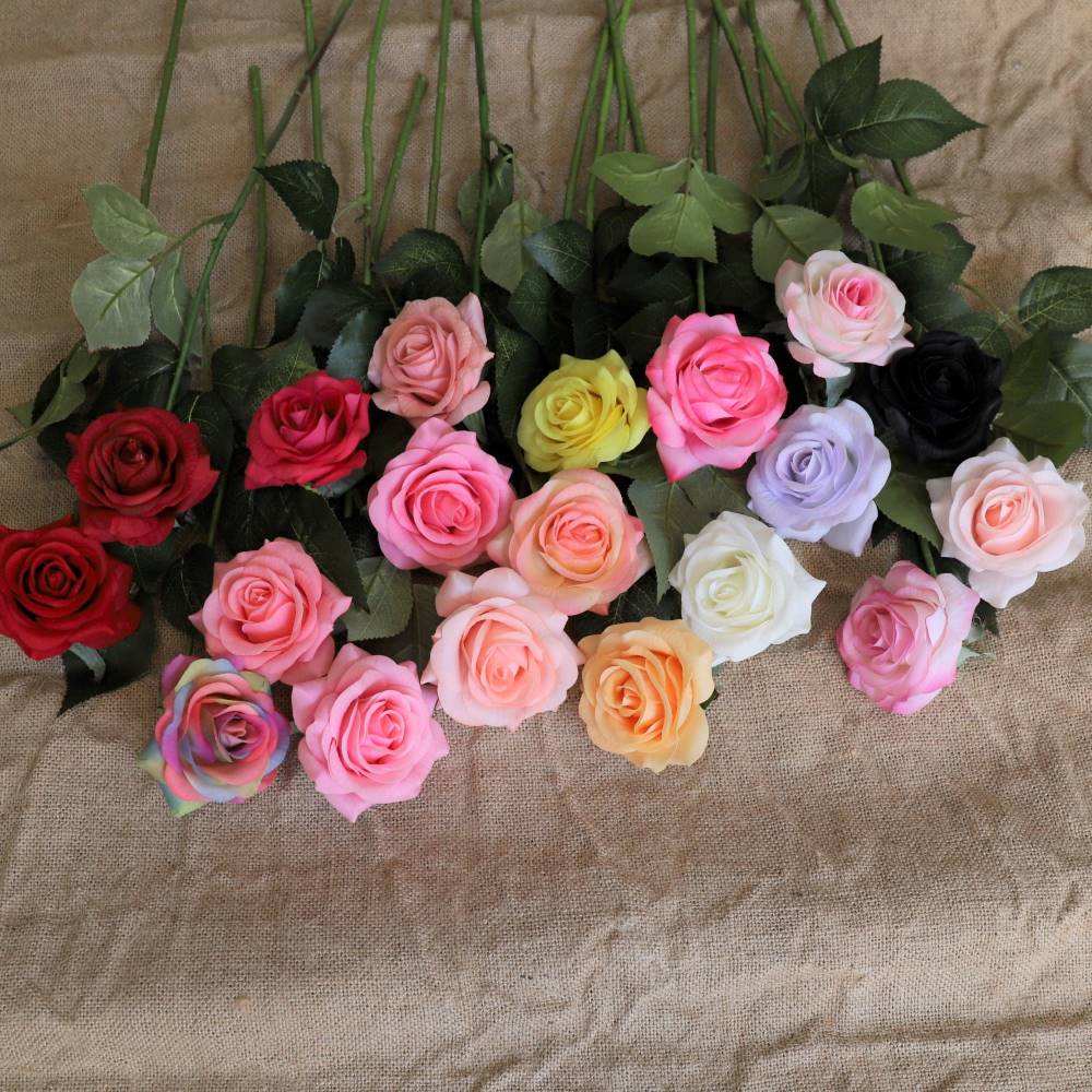 Whosale Real Touch Rose Flowers for Wedding Arrangement