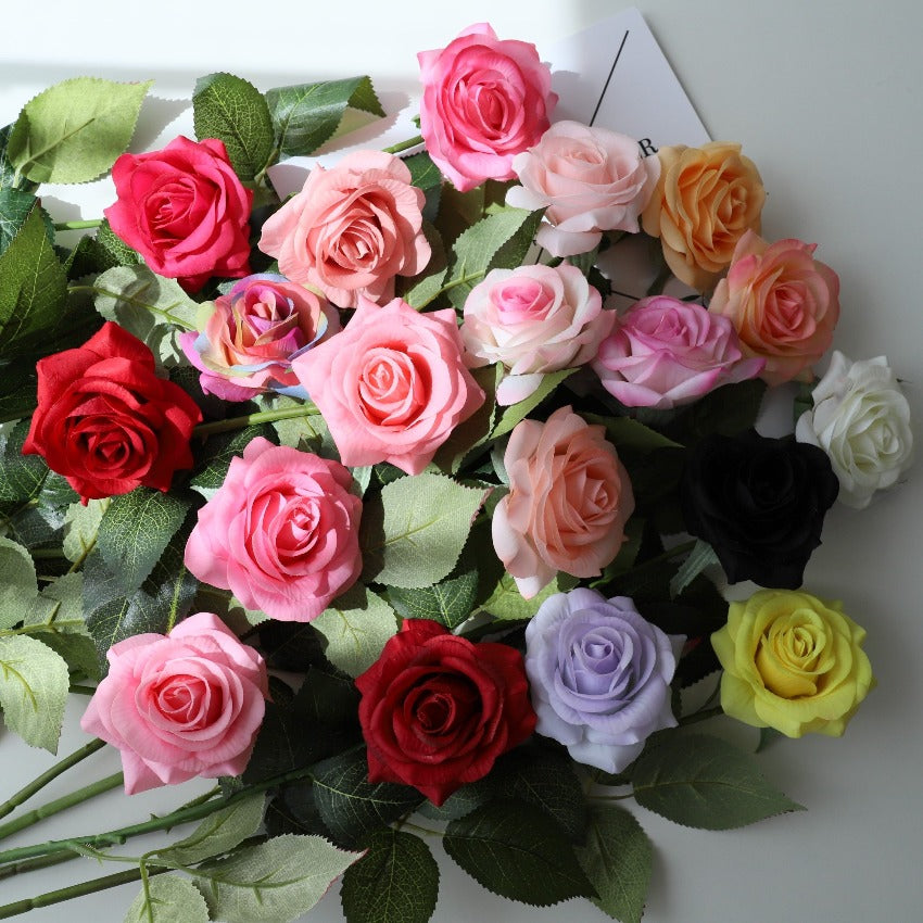 Whosale Real Touch Rose Flowers for Wedding Arrangement