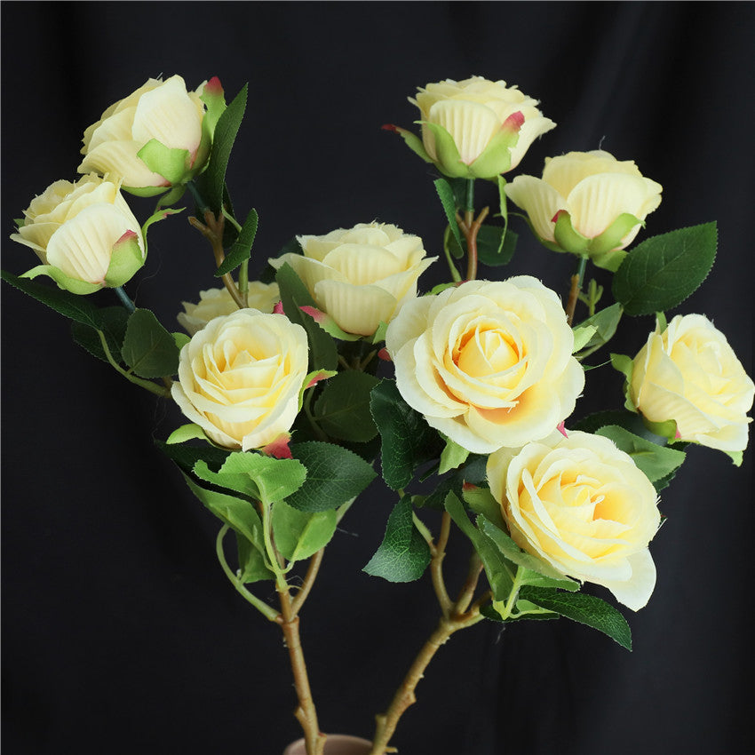 Spray Roses Silk Artificial Flowers 22 inch Tall