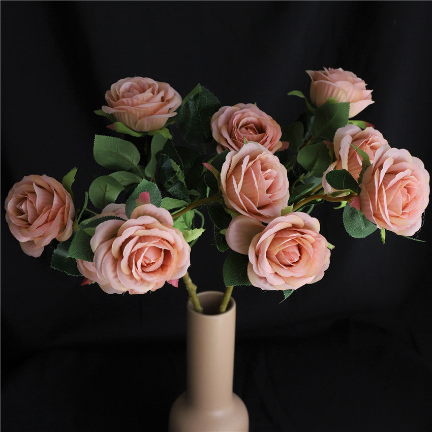 Spray Roses Silk Artificial Flowers 22 inch Tall