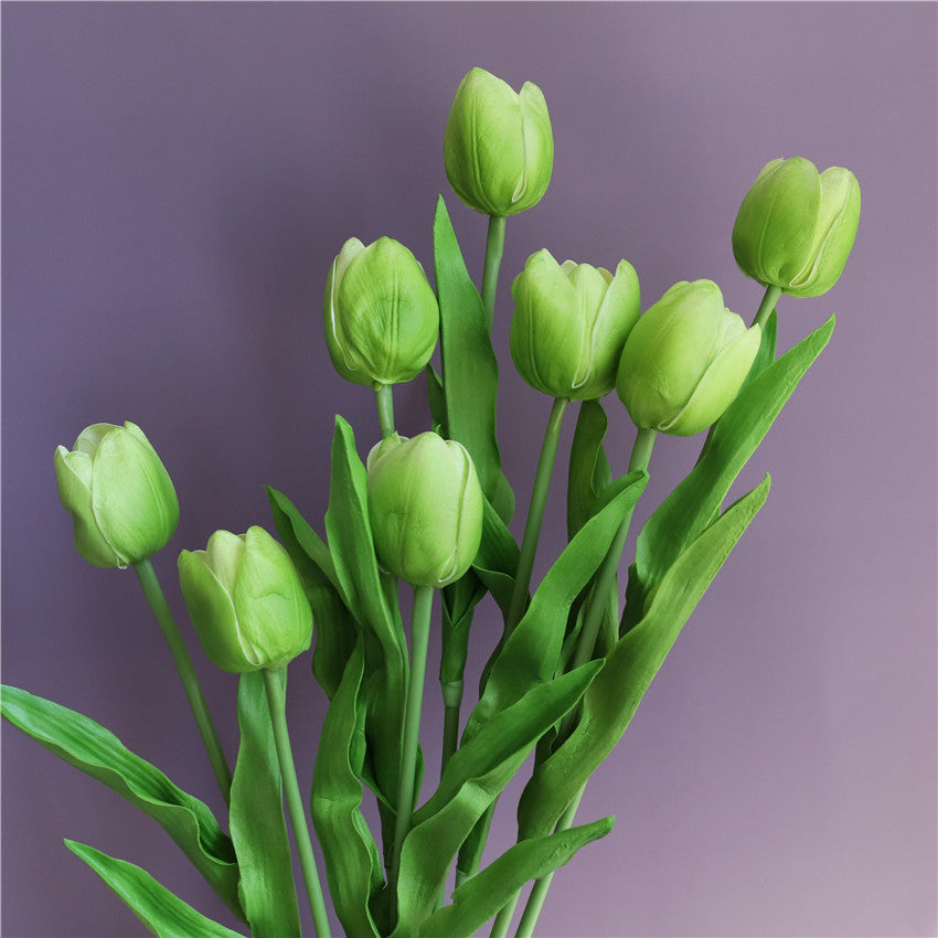 Real Touch Fake Tulips Flowers for Floral Arrangement 20"