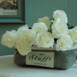VANRINA Cream White Artificial Flowers Silk Roses for Wedding Centerpieces 1