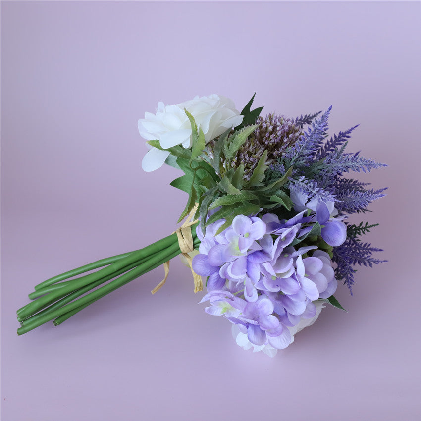 White Ranunculus Peony Fake Flower Bouquet