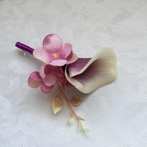 plum grooms boutineer