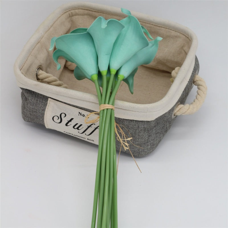 teal calla lily bouquet