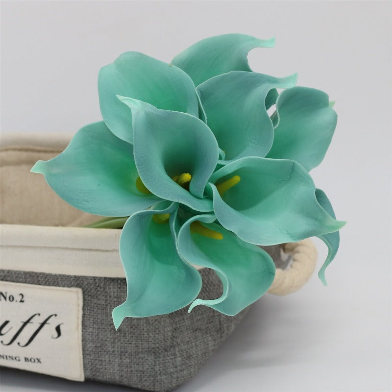turquoise green calla lily