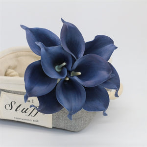 navy blue calla lily wedding flowers