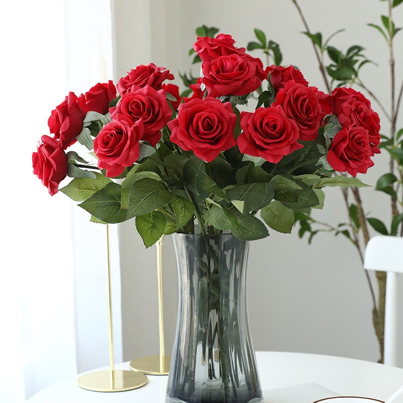 30 Large Real Touch Red Roses Arrangement – Flovery