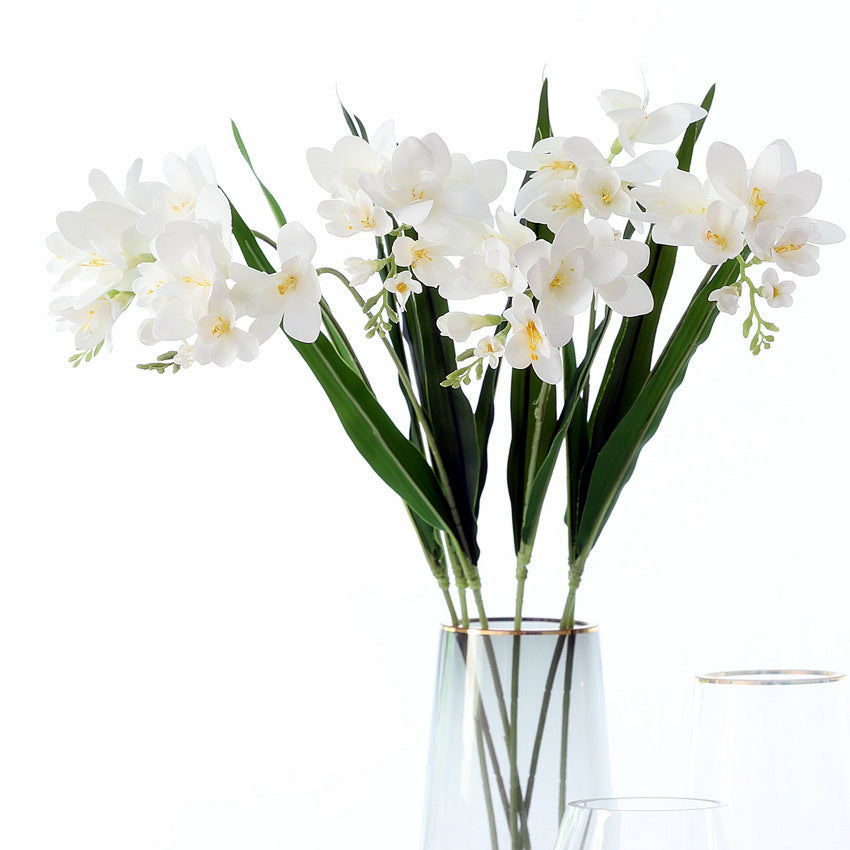 Artificial Freesia Flowers White, Pink, Purple, Yellow